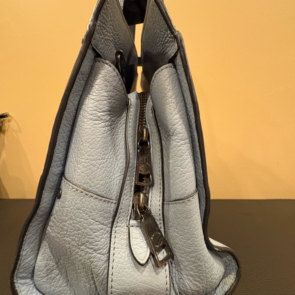 Coach Mercer Cornflower Blue Leather Satchel - Picture 4 of 11